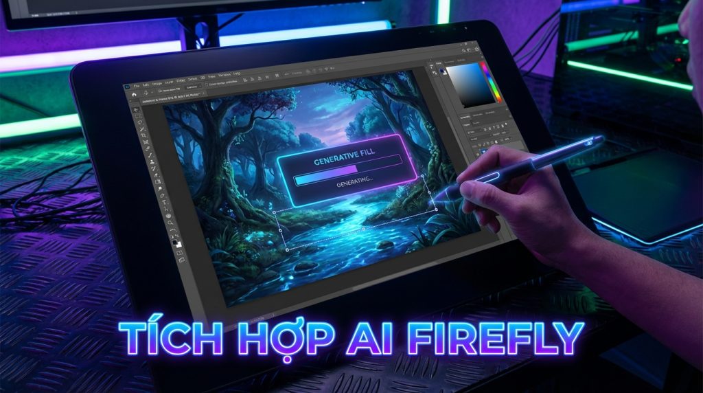 Tính năng Adobe AI Firefly của Adobe Creative Cloud Giá Rẻ