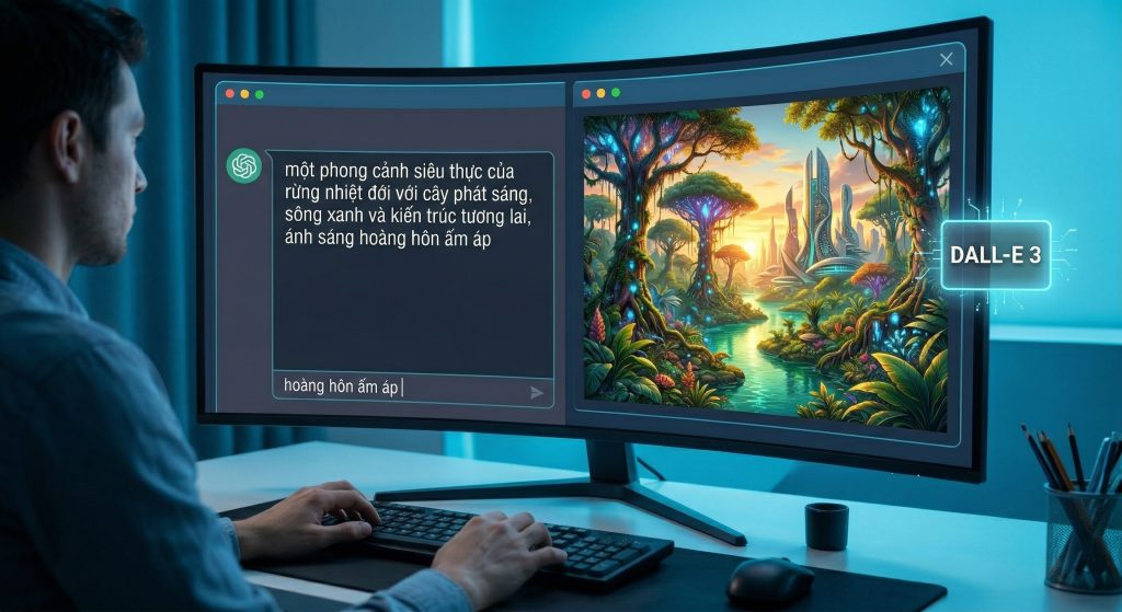 Tính năng DALL-E 3 trong ChatGPT Plus sáng tạo hình ảnh