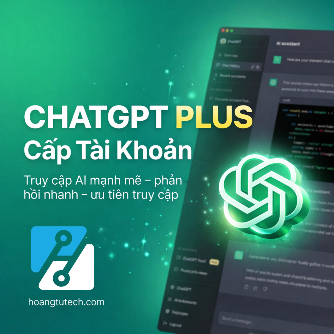 ChatGPT Plus – Cấp Tài Khoản,Truy Cập GPT-4 Tốc Độ Cao