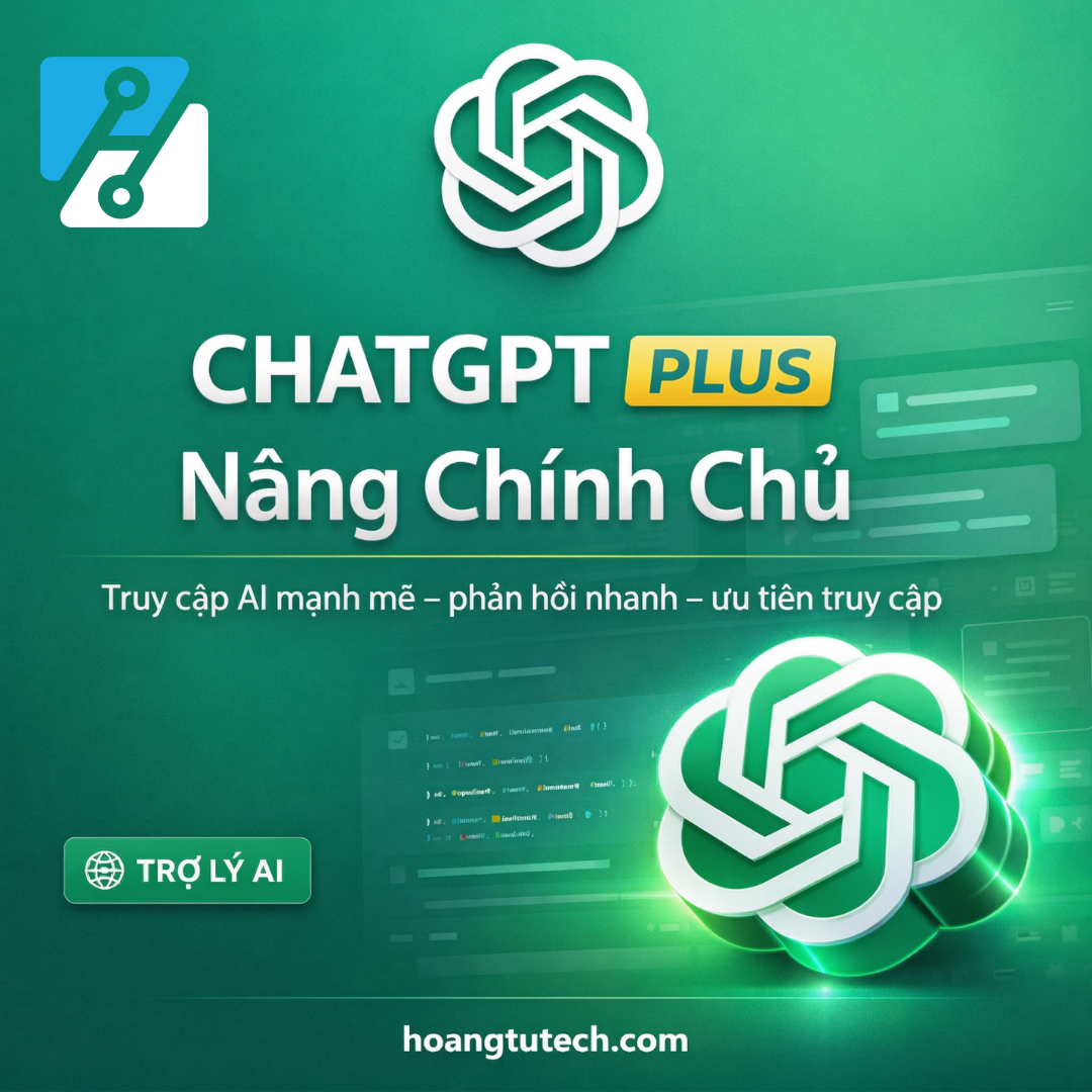 ChatGPT Plus - Nâng Chính Chủ ,Trợ lý ảo bản quyền đầy đủ tính năng