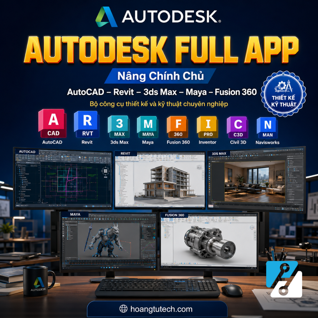 Autodesk Full App Giá Rẻ – Sở hữu trọn bộ phần mềm thiết kế chuyên nghiệp