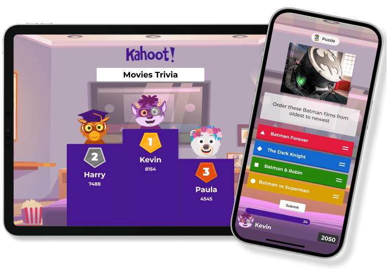 Học sinh tham gia trò chơi Kahoot