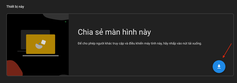 Chia sẻ màn hình này – nút Download màu xanh