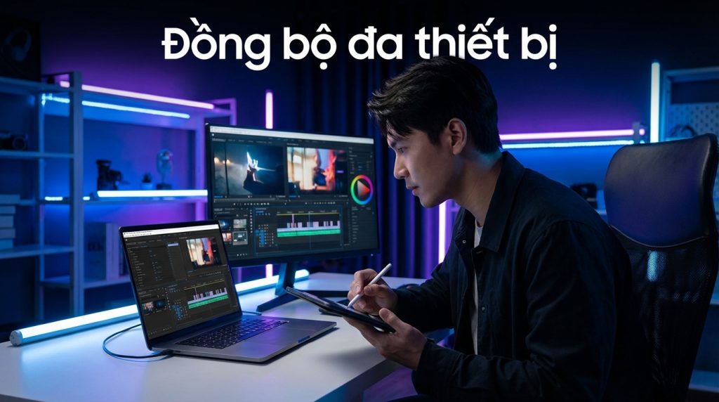 Tính năng đồng bộ đa thiết bị của CapCut Pro đa thiết bị trên máy tính và máy tính bảng.